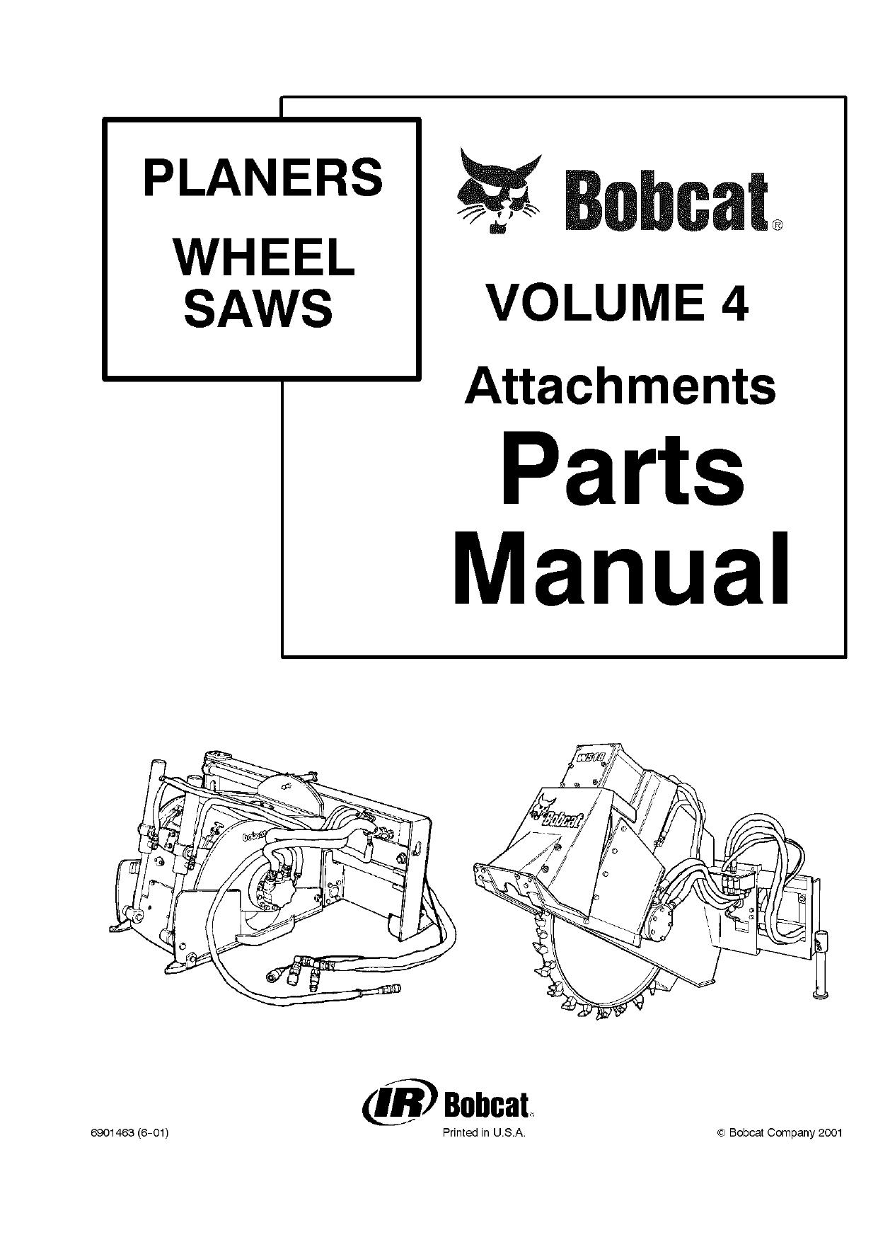 Wheel Saws parts manual Bobcat